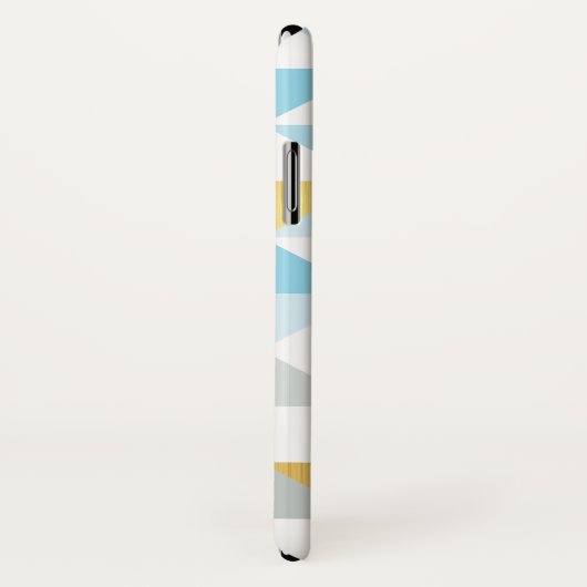 Coques Case-Mate iPhone SIMPLE GÉOMÉTRIQUE triangle moderne motif bleu or (Dos/Droite)