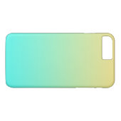 Coques Case-Mate iPhone Simple Gradient Pastel Jaune Turquoise (Dos (Horizontal))