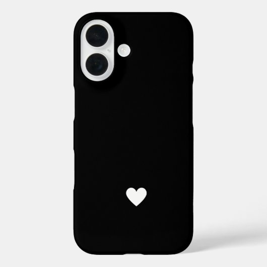 Coques Case-Mate iPhone Simple Heart Black & White Modern Love Chic (Verso)