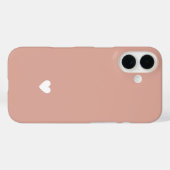 Coques Case-Mate iPhone Simple Heart Blush Rose Amour Moderne Minimal Chic (Verso (horizontal))