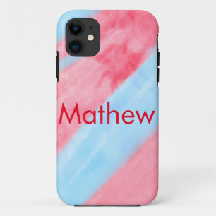 Case-Mate iPhone Case simple initial letter mongram add your name red b