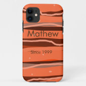 Coques Case-Mate iPhone simple lettre initiale monogramme ajouter nom art (Dos)