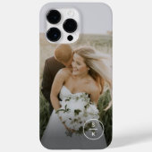 Coques Case-Mate iPhone Simple Mariage Récent Photo Monogramme Nom (Verso)