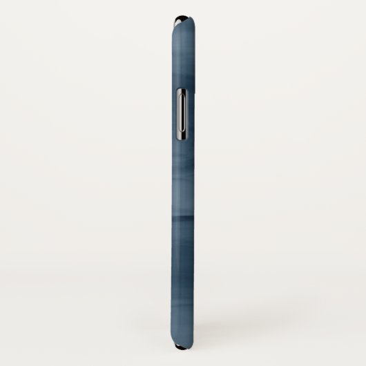 Coques Case-Mate iPhone Simple Marine Bleu Marbre subtil Monogramme modern (Dos/Droite)