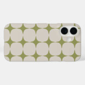 Coques Case-Mate iPhone Simple Mid-Century Moderne Sage Motif vert (Verso (horizontal))