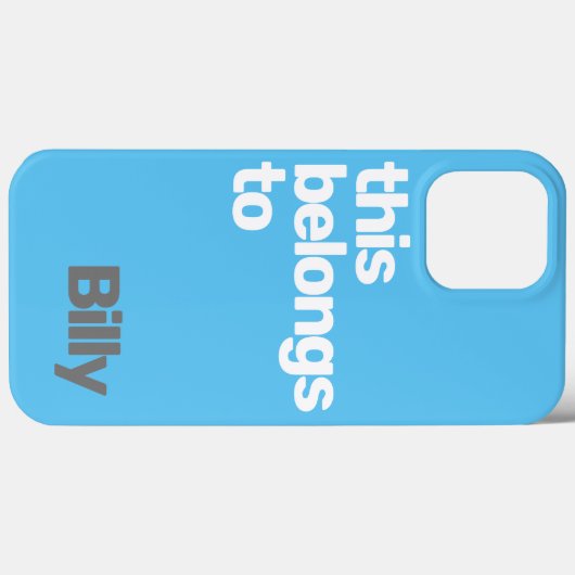 Coques Case-Mate iPhone simple minimal bleu moderne (Verso (horizontal))