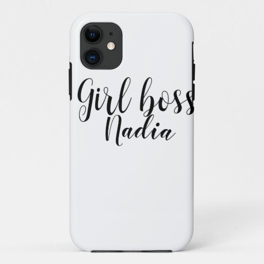 Coques Case-Mate iPhone simple minimal girl boss ajouter nom texte image e (Dos)