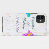 Coques Case-Mate iPhone SIMPLE MINIMAL.MIGNON AJOUTER NOM BÉBÉ joyeux anni (Dos (Horizontal))
