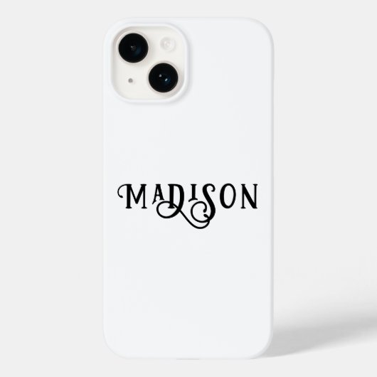 Coques Case-Mate iPhone Simple Moderne Écriture Calligraphique Personnalis (Verso)