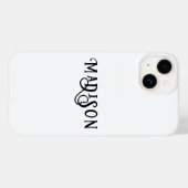 Coques Case-Mate iPhone Simple Moderne Écriture Calligraphique Personnalis (Verso (horizontal))