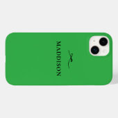Coques Case-Mate iPhone Simple moderne minimal vert tendance avec Bow noir (Verso (horizontal))