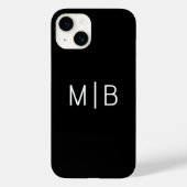 Coques Case-Mate iPhone Simple moderne Monogramme initial personnalisé (Verso)
