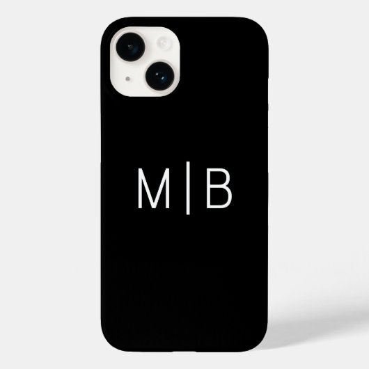 Coques Case-Mate iPhone Simple moderne Monogramme initial personnalisé (Verso)
