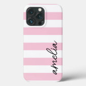 Coques Case-Mate iPhone Simple moderne tendance Monogramme rose raype (Verso)