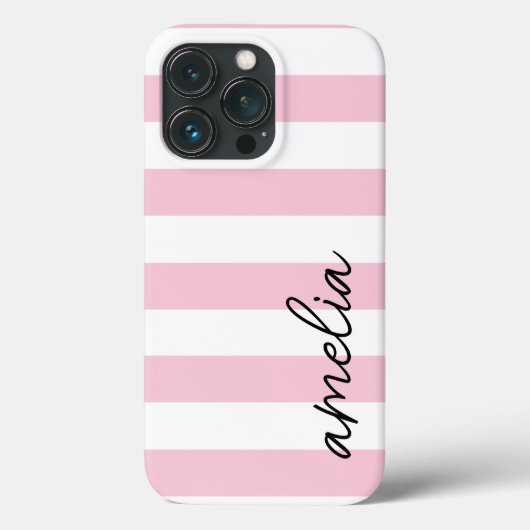 Coques Case-Mate iPhone Simple moderne tendance Monogramme rose raype (Verso)