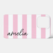 Coques Case-Mate iPhone Simple moderne tendance Monogramme rose raype (Verso (horizontal))