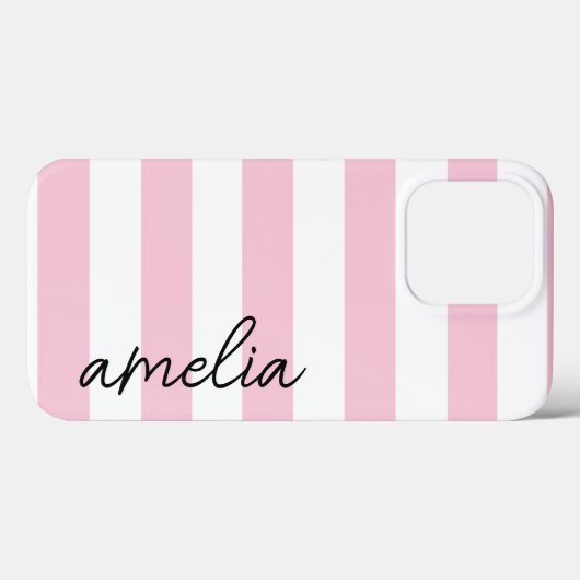 Coques Case-Mate iPhone Simple moderne tendance Monogramme rose raype (Verso (horizontal))