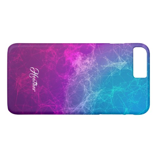 Coques Case-Mate iPhone Simple moderne violet et Arrière - plan polygonal  (Dos (Horizontal))