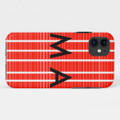 Coques Case-Mate iPhone Simple monogramme ajouter votre nom lettre man min (Dos (Horizontal))