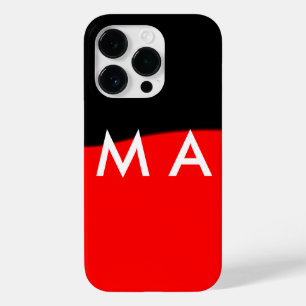 Coque Pour iPhone 14 Pro Simple monogramme ajouter votre nom lettre man min