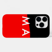 Coques Case-Mate iPhone Simple monogramme ajouter votre nom lettre man min (Verso (horizontal))