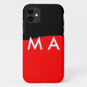 Coques Case-Mate iPhone Simple monogramme ajouter votre nom lettre man min (Dos)