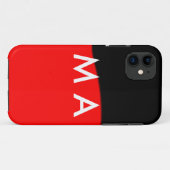 Coques Case-Mate iPhone Simple monogramme ajouter votre nom lettre man min (Dos (Horizontal))