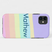 Coques Case-Mate iPhone simple monogramme de lettre initiale ajoutez votre (Dos (Horizontal))