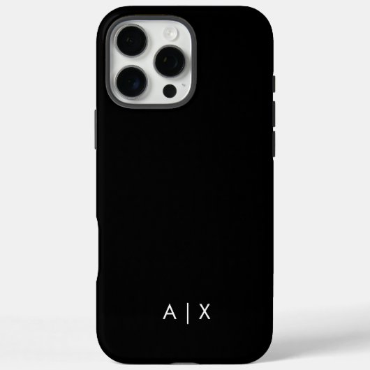Coques Case-Mate iPhone Simple monogramme de nom de couple (Verso)