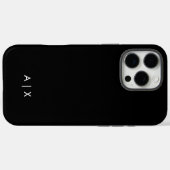 Coques Case-Mate iPhone Simple monogramme de nom de couple (Verso (horizontal))