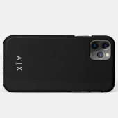 Coques Case-Mate iPhone Simple monogramme de nom de couple (Dos (Horizontal))