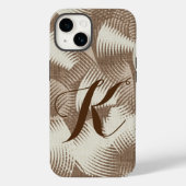 Coques Case-Mate iPhone Simple Monogramme Élégant Boho Téléphone Case (Verso)