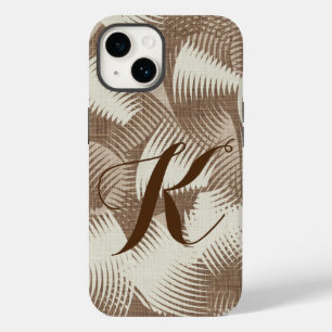 Coque Pour iPhone 14 Simple Monogramme Élégant Boho Téléphone Case