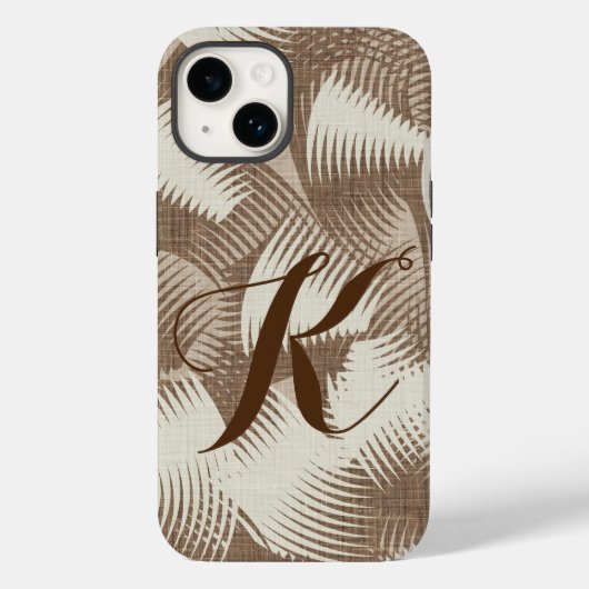 Coques Case-Mate iPhone Simple Monogramme Élégant Boho Téléphone Case (Verso)