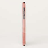 Coques Case-Mate iPhone Simple Monogramme Marbre Subtil Rose Corail Modern (Dos/Gauche)