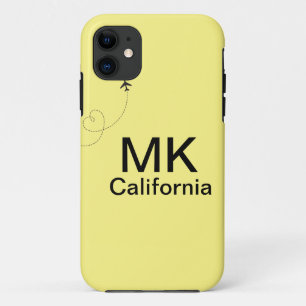 Case-Mate iPhone Case Simple monogramme minimaliste ajouter du texte avi