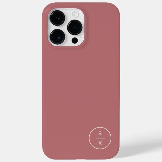 Coques Case-Mate iPhone Simple Monogramme Moderne Nom (Verso)