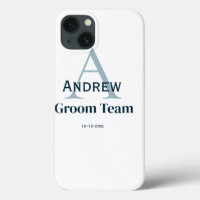 simple monogramme personnalisé groomsmen