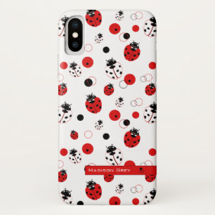 Case-Mate iPhone Case Simple Motif de Ladybug rouge, noir et blanc