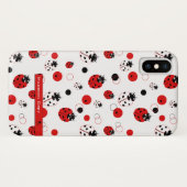 Coques Case-Mate iPhone Simple Motif Ladybug rouge, noir et blanc (Dos (Horizontal))