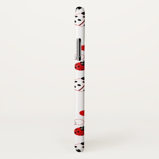 Coques Case-Mate iPhone Simple Motif Ladybug rouge, noir et blanc (Dos/Droite)