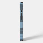 Coques Case-Mate iPhone Simple motif tartan en bleu clair (Verso / Gauche)
