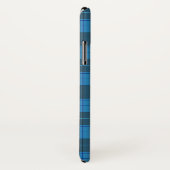 Coques Case-Mate iPhone Simple motif tartan en bleu foncé (Dos/Droite)