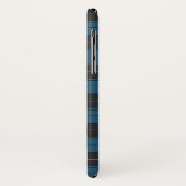 Coques Case-Mate iPhone Simple motif tartan en bleu foncé (Dos/Gauche)