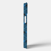 Coques Case-Mate iPhone Simple motif tartan en bleu foncé (Verso / Droite)