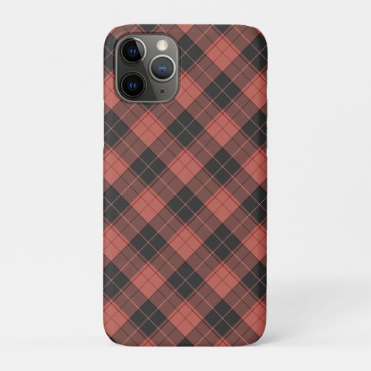 Coques Case-Mate iPhone Simple motif tartan en rouge (Dos)