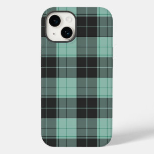 Coque Pour iPhone 14 Simple motif tartan en turquoise
