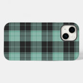 Coques Case-Mate iPhone Simple motif tartan en turquoise (Verso (horizontal))