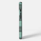 Coques Case-Mate iPhone Simple motif tartan en turquoise (Verso / Gauche)