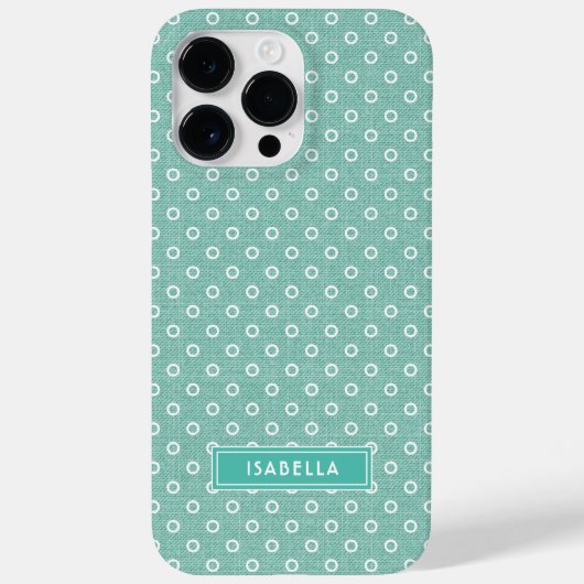 Coques Case-Mate iPhone Simple Motif Vert Moderne Girly Nom élégant (Verso)